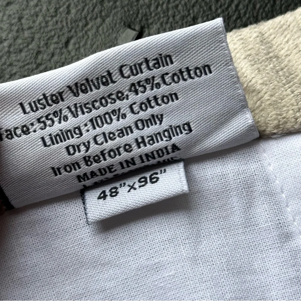 NWOT QUINCE Luster Velvet Curtain Cotton Back Light Filtering Silver 48x96” - Picture 8 of 14